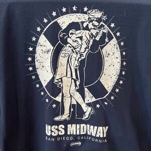 Gildan Navy Blue USS Midway Tee